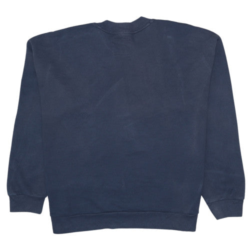 Hollister Women's Navy Cotton Blend Pullover Sweatshirt XXL