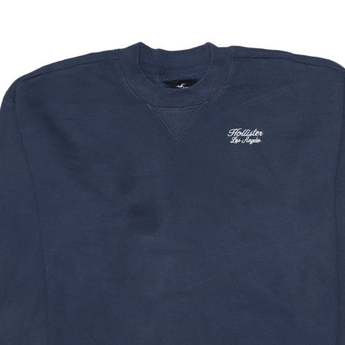 Hollister Women's Navy Cotton Blend Pullover Sweatshirt XXL