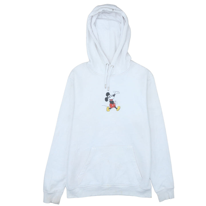 Disney Mickey Mouse Womens White Hoodie Medium Pullover Sweatshirt