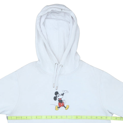 Disney Mickey Mouse Womens White Hoodie Medium Pullover Sweatshirt