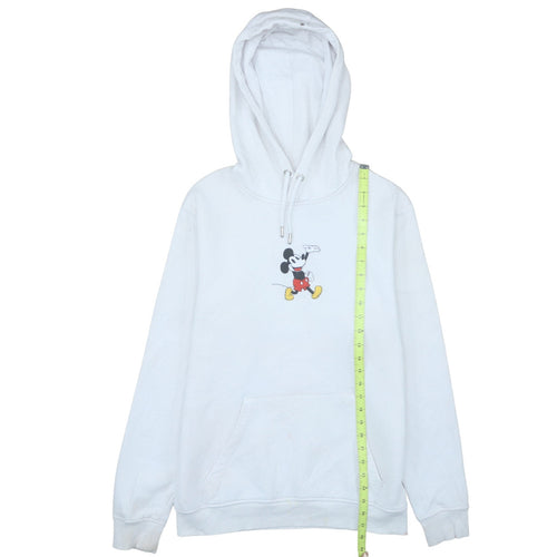 Disney Mickey Mouse Womens White Hoodie Medium Pullover Sweatshirt