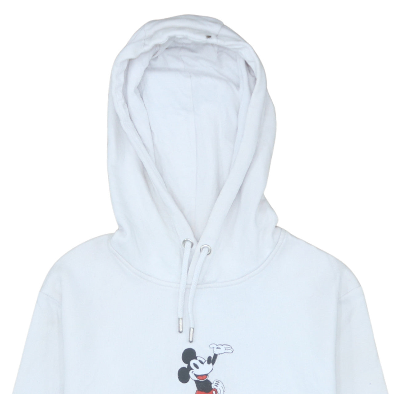 Disney Mickey Mouse Womens White Hoodie Medium Pullover Sweatshirt