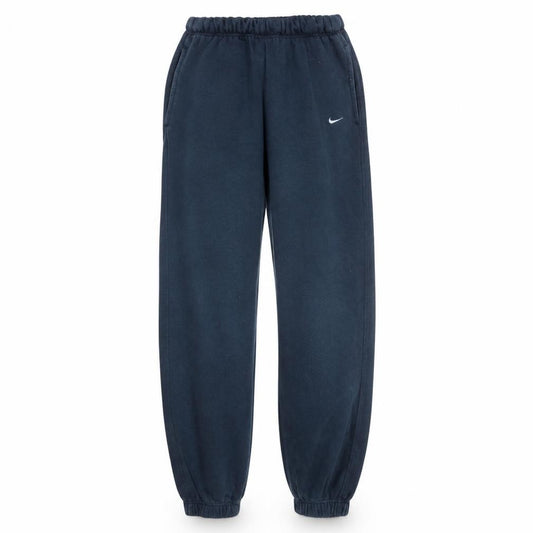 Front view of Nike Men's Blue Fleece Sweatpants S Regular Fit Activewear Trousers