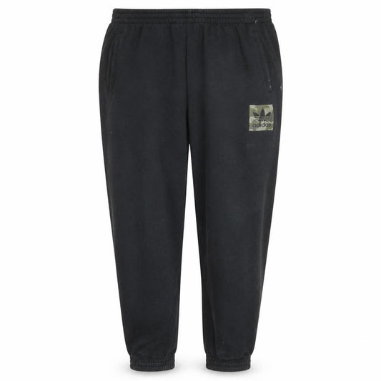 Front view of adidas men’s black 2xl jogger sweatpants fleece activewear trousers
