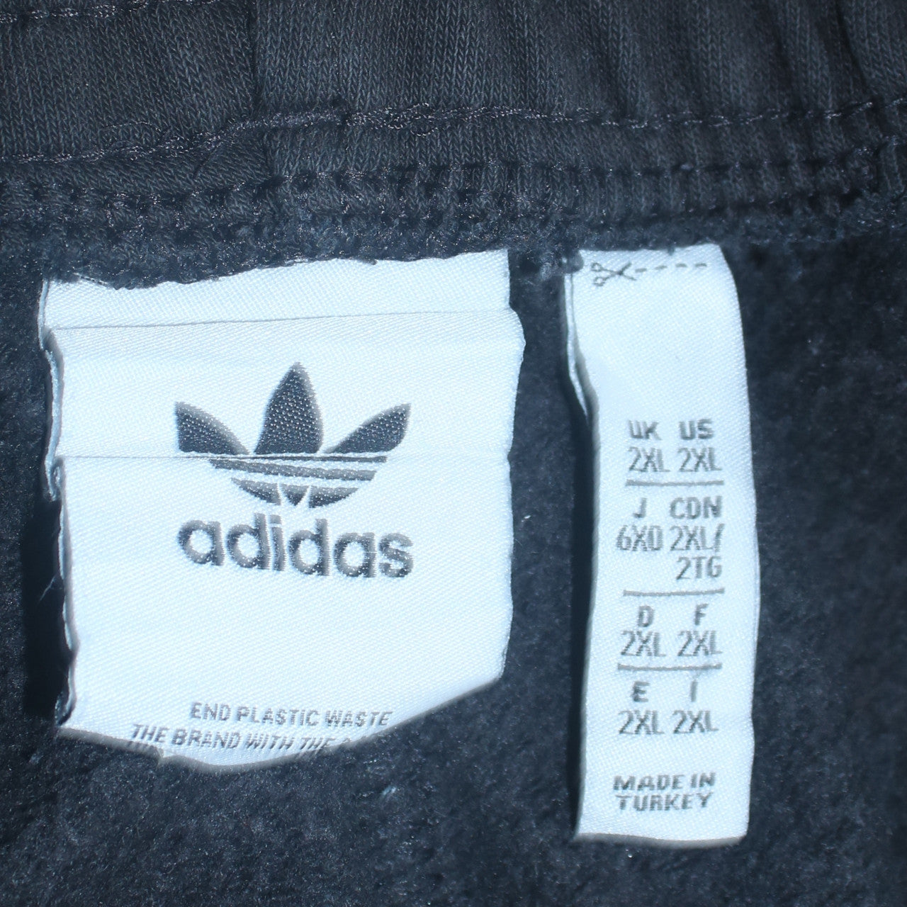 adidas Mens Black 2XL Jogger Sweatpants Fleece Activewear Trousers