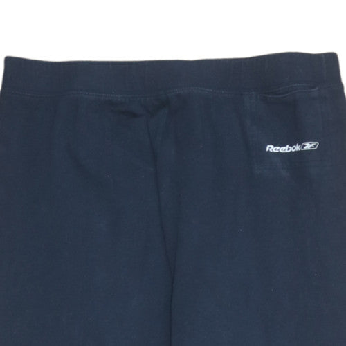 Reebok Womens Black Size 10 Straight Leg Sweatpants