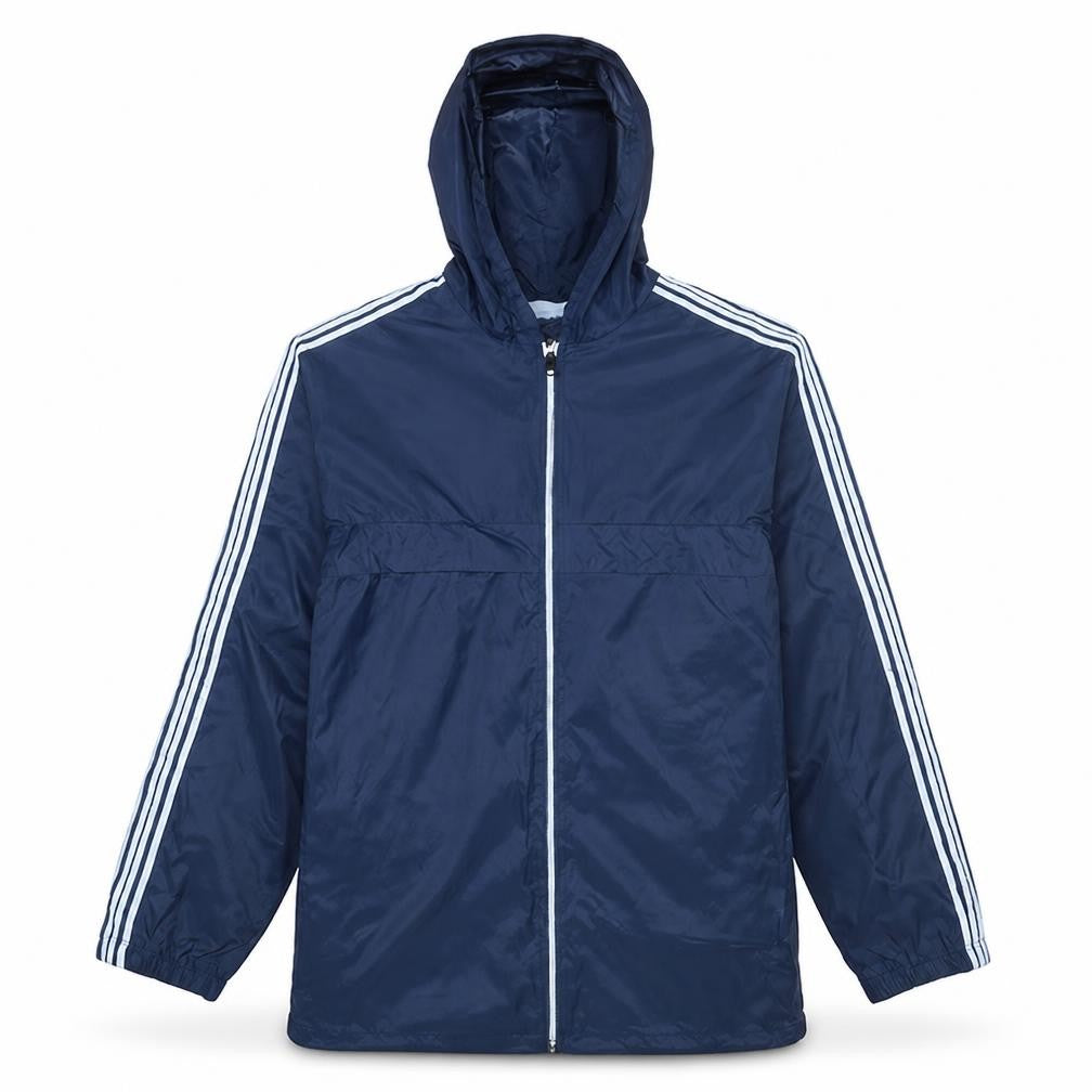 Salik International Men's Blue Hooded Windbreaker Jacket XL