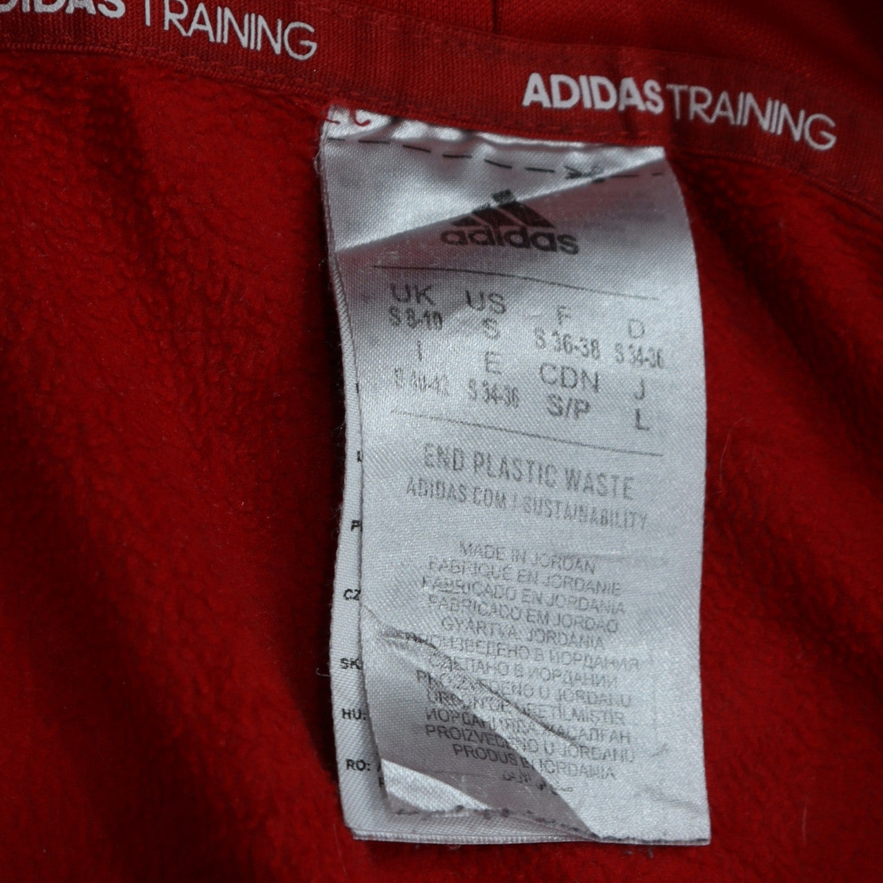 Adidas Women's Red Hooded Pullover Sweatshirt Size S