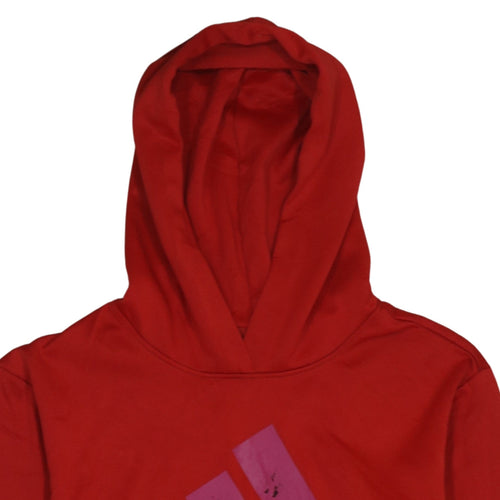 Adidas Women's Red Hooded Pullover Sweatshirt Size S