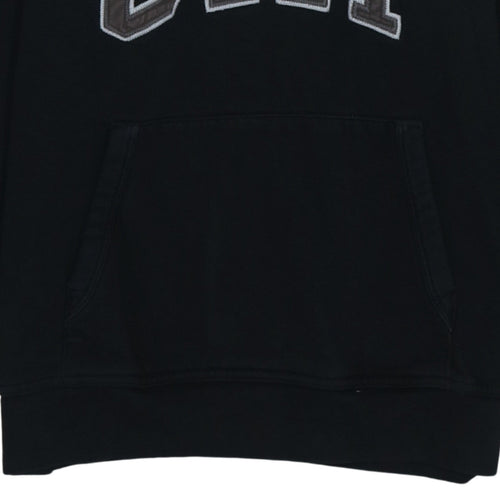 GAP Kids Girls Black XL 12 Years Pullover Hoodie with Logo Embroidery