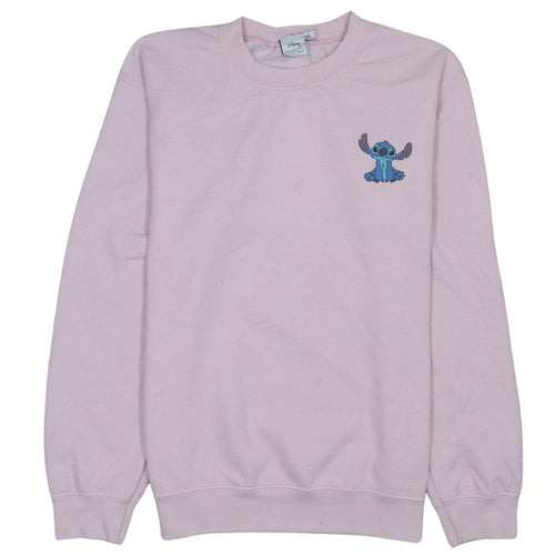 Disney x Skinnydip Pink Stitch Women's S Pullover Sweatshirt
