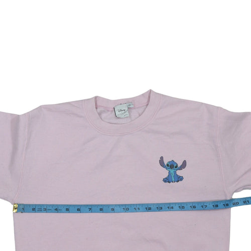 Disney x Skinnydip Pink Stitch Women's S Pullover Sweatshirt