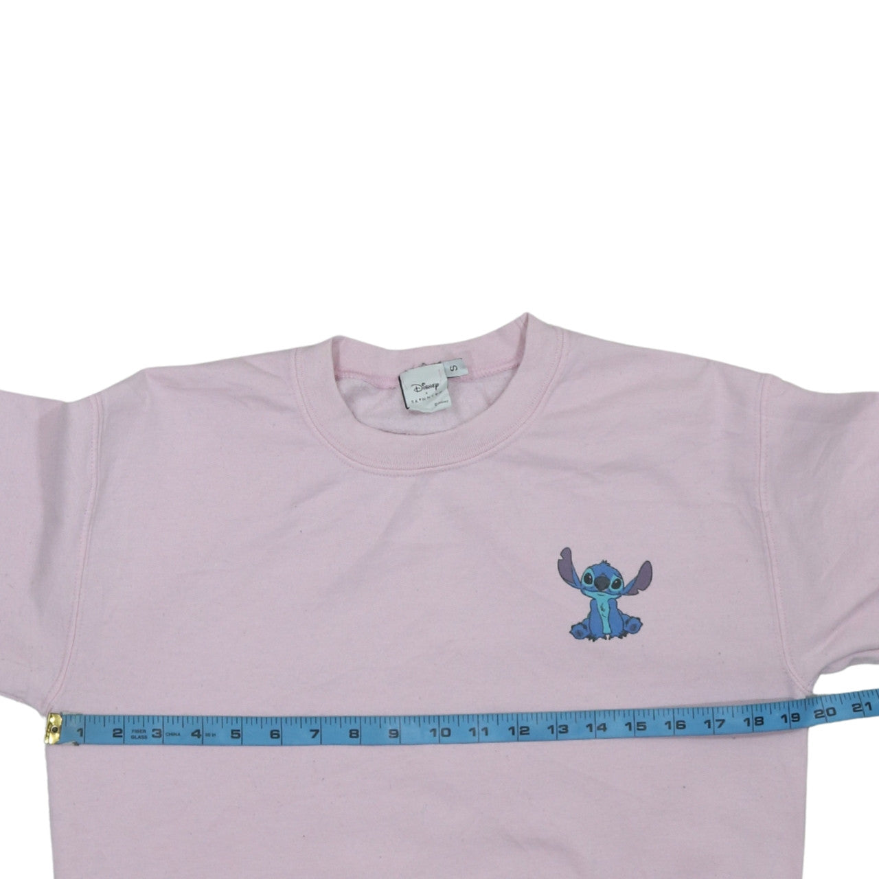 Disney x Skinnydip Pink Stitch Women's S Pullover Sweatshirt