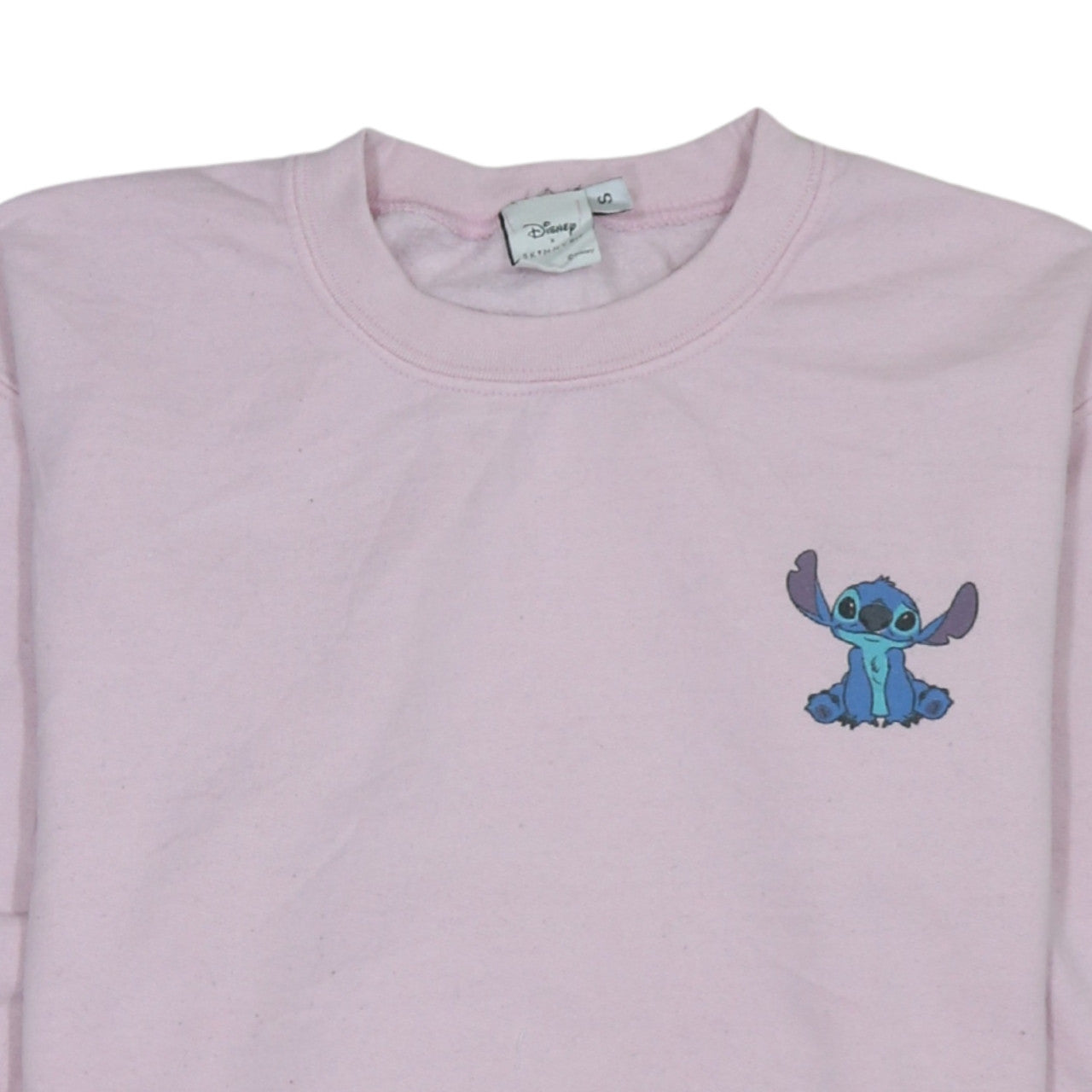 Disney x Skinnydip Pink Stitch Women's S Pullover Sweatshirt