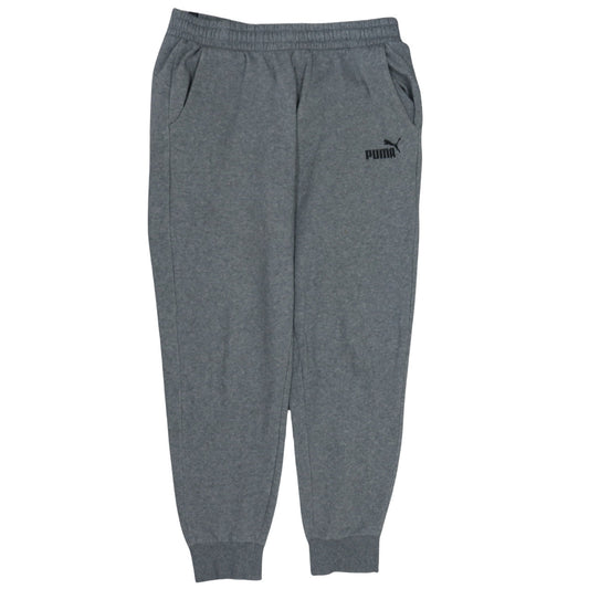 Puma Men's Grey Jogger Sweatpants L Lightweight Fleece Activewear