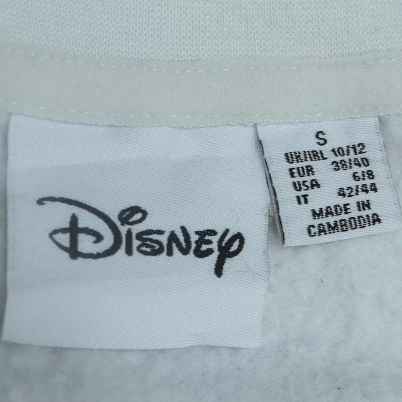 Disney Women White Stitch Sweatshirt Size 10/12 Pullover Crew Neck