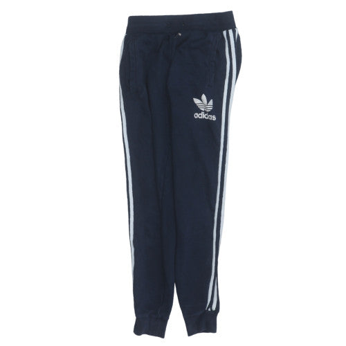 Adidas Mens Blue Jogger Sweatpants Size S Elastic Waist Classic Fit