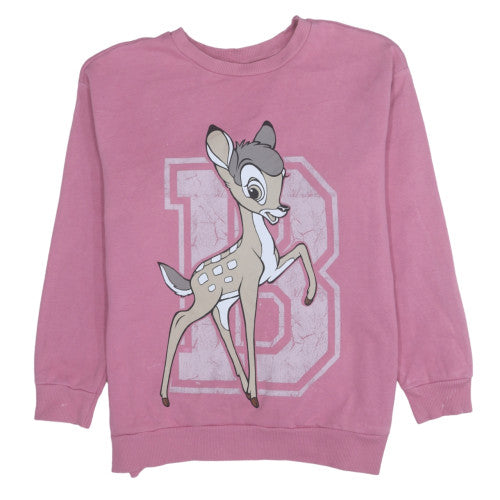 Disney Classics Bambi Pink Sweatshirt by George Teens Size 12-14