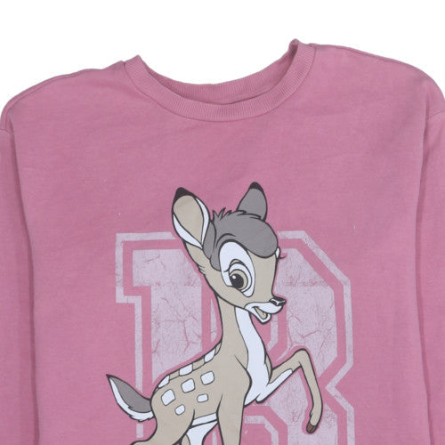 Disney Classics Bambi Pink Sweatshirt by George Teens Size 12-14