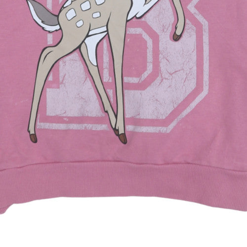 Disney Classics Bambi Pink Sweatshirt by George Teens Size 12-14