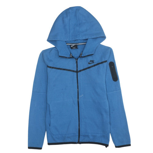 Nike Boys Blue Full Zip Hoodie Size 10-11 Years Regular Fit