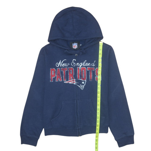 NFL Womens Navy Blue Full Zip Hoodie XL New England Patriots