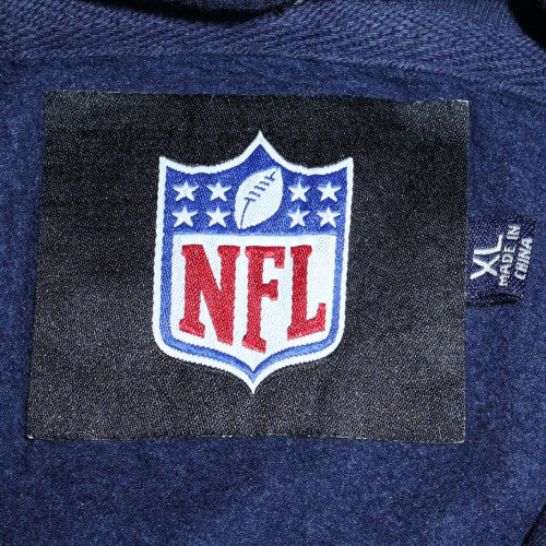 NFL Womens Navy Blue Full Zip Hoodie XL New England Patriots