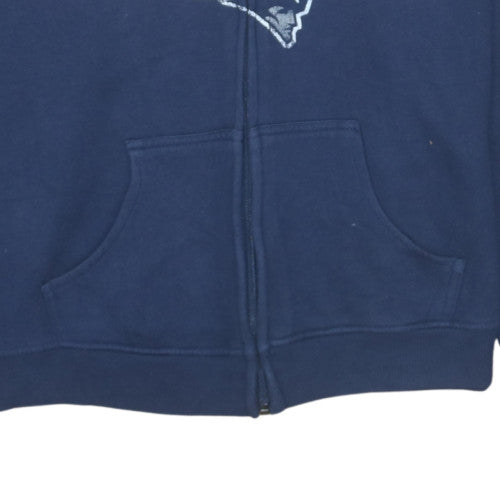 NFL Womens Navy Blue Full Zip Hoodie XL New England Patriots