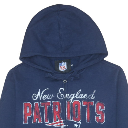 NFL Womens Navy Blue Full Zip Hoodie XL New England Patriots