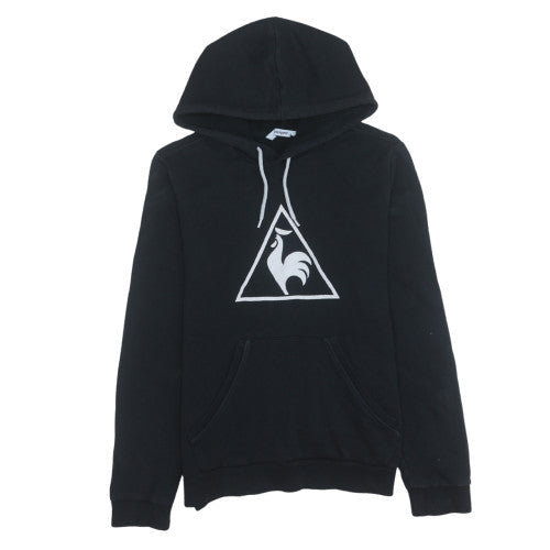 Le Coq Sportif Women's Black Pullover Hoodie Medium Cotton Blend