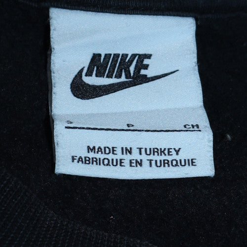 Nike Womens Black Pullover Sweatshirt S Graphic Crew Neck