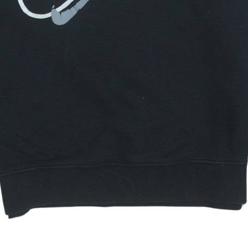 Nike Womens Black Pullover Sweatshirt S Graphic Crew Neck