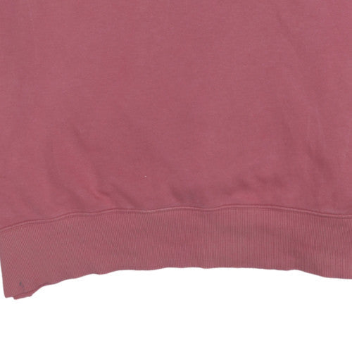 Nike Womens Pink Crew Neck Logo Pullover Sweatshirt Size M