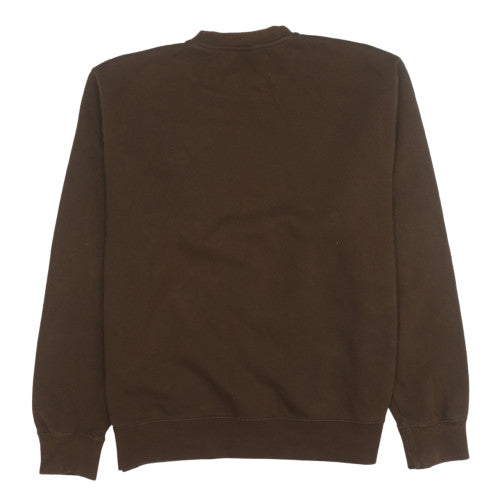 Nike Women’s Brown Pullover Sweatshirt M Logo Crew Neck Cotton Blend