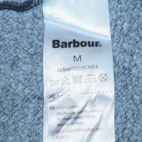 Barbour Men's Blue Collared 1/4 Zip Fleece Sweatshirt Size M