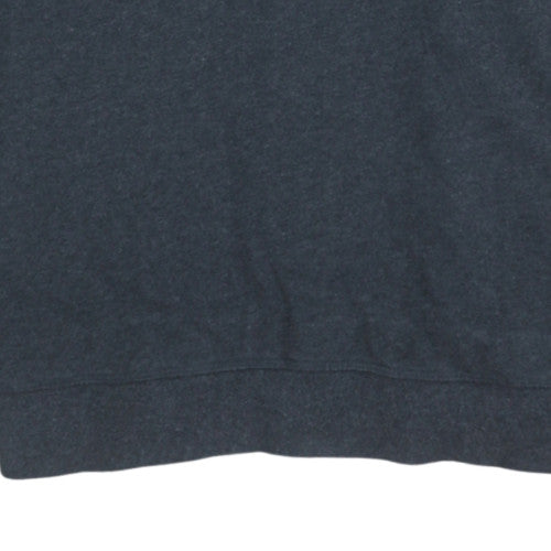 Barbour Men's Blue Collared 1/4 Zip Fleece Sweatshirt Size M