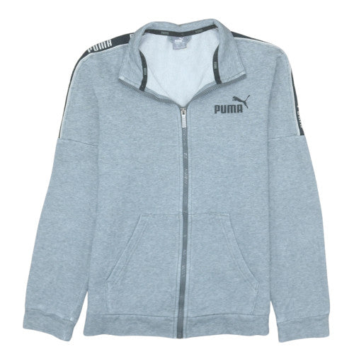 Puma Boys Grey Full Zip Hoodie Sweatshirt 13-14 Years Classic Style