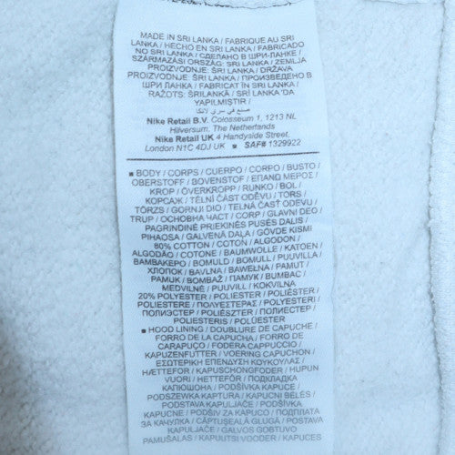 Nike Men's White Pullover Hoodie L Graphic Logo Sportswear