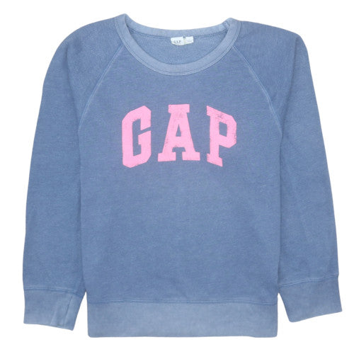 GAP Women's Blue Medium Pullover Sweatshirt with Logo Print