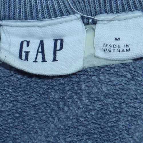 GAP Women's Blue Medium Pullover Sweatshirt with Logo Print