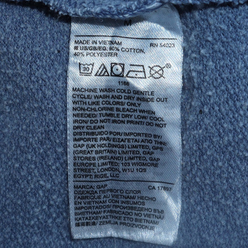 GAP Women's Blue Medium Pullover Sweatshirt with Logo Print