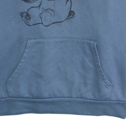 Disney Primark Womens Blue Stitch Pullover Hoodie 2XL Cotton Blend