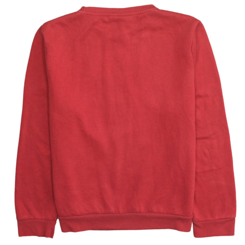 Disney Womens Red Mickey Mouse Pullover Sweatshirt Size M 10/12