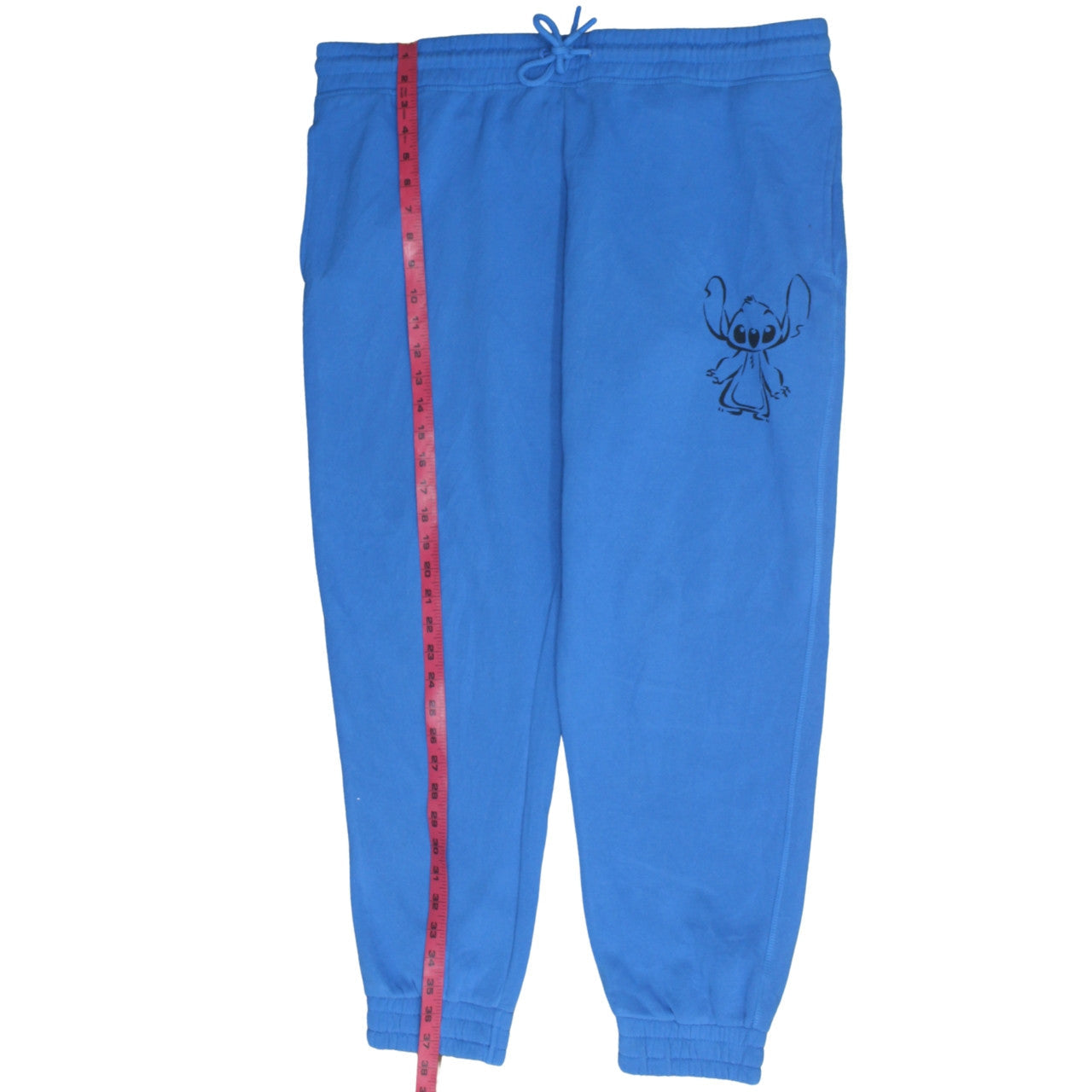 Disney Women Blue Stitch Jogger Trousers XL Fleece Sweatpants