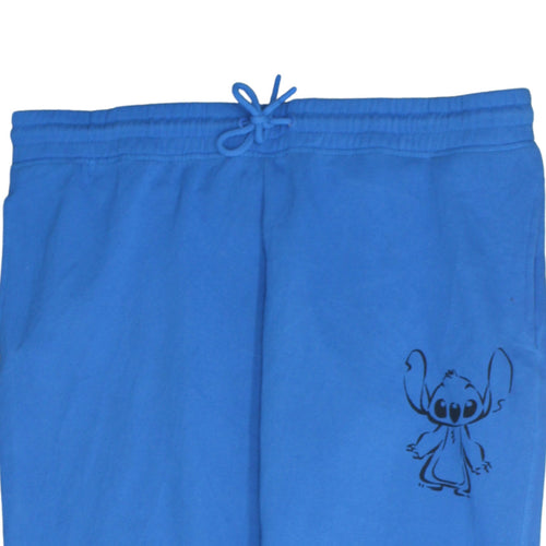 Disney Women Blue Stitch Jogger Trousers XL Fleece Sweatpants