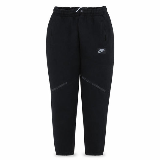 Front view of Nike Men Black Fleece Jogger Trousers, size S, Regular Fit