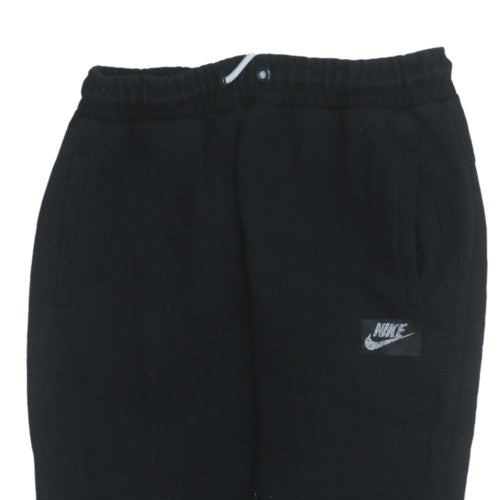 Nike Men Black Fleece Jogger Trousers Size S Regular Fit