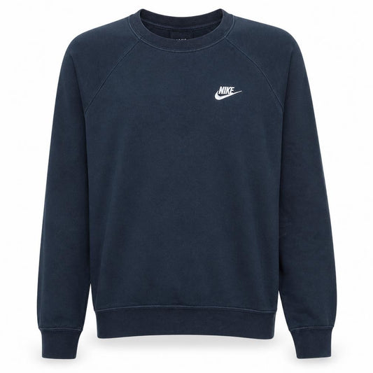 Front view of Nike Men's Black Crew Neck Pullover Sweatshirt, size S