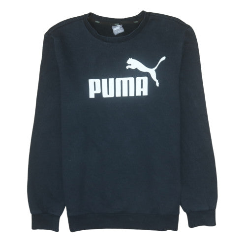 Puma Men's Black Logo Pullover Sweatshirt Size M