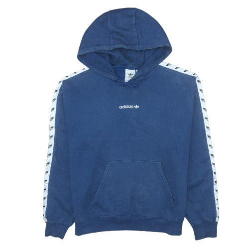Adidas Mens Blue Pullover Hoodie M Regular Fit Sports Fleece